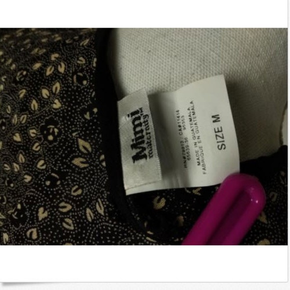 NWT Mimi Maternity Dress Sz M Black Tan Floral - Picture 7 of 7